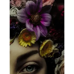 KARE Design Bilder-Bild Glas Flower Art Lady 80X80Cm