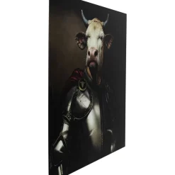KARE Design Bilder-Bild Glas Knight Cow 120X120