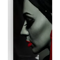 KARE Design Bilder-Bild Glas Lady Red Earring 80X120