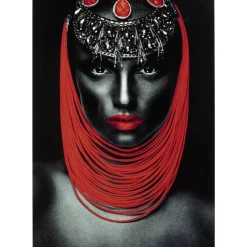 KARE Design Bilder-Bild Glas Lady Red Lips 80X120
