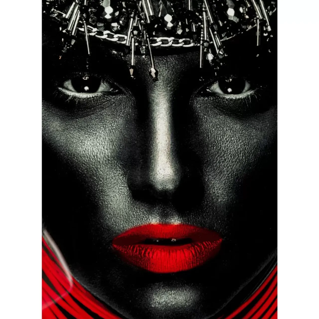 KARE Design Bilder-Bild Glas Lady Red Lips 80X120