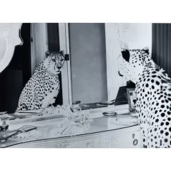 KARE Design Bilder-Bild Glas Metallic Gepard 100X150