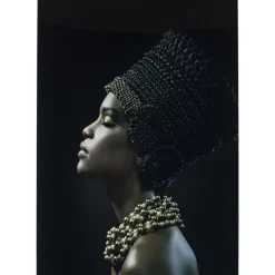 KARE Design Bilder-Bild Glas Royal Headdress Profile 100X150Cm