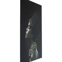 KARE Design Bilder-Bild Glas Royal Headdress Profile 100X150Cm