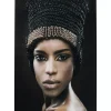 KARE Design Bilder-Bild Glas Royal Headdress Face 150X100Cm