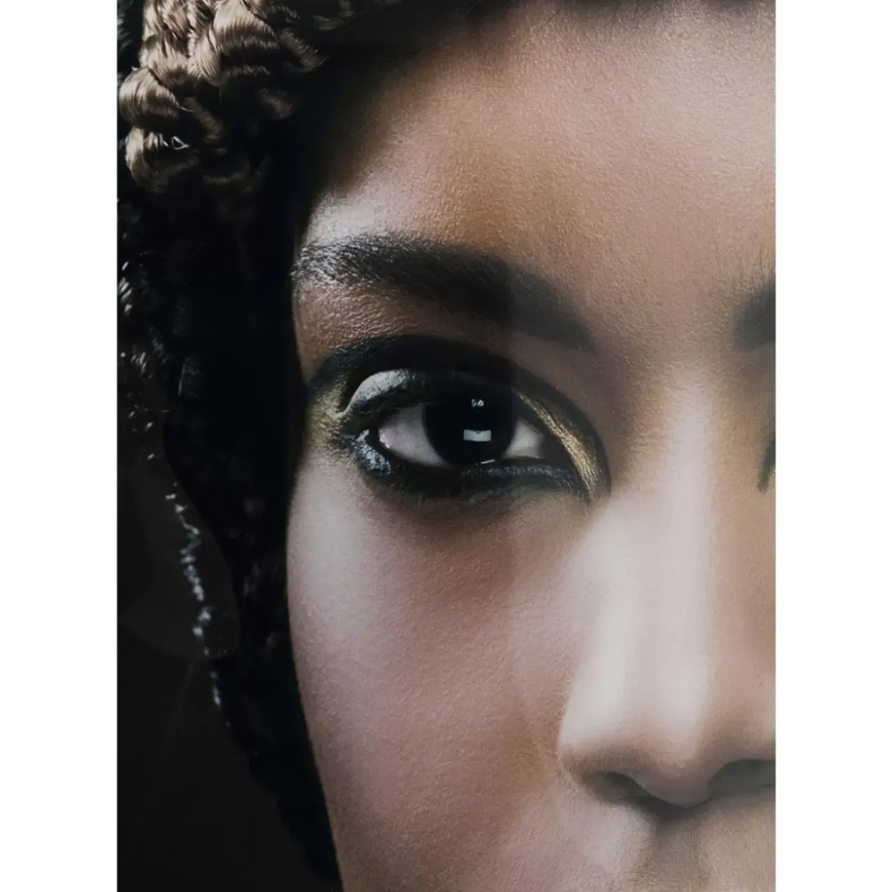 KARE Design Bilder-Bild Glas Royal Headdress Face 150X100Cm