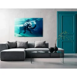 KARE Design Bilder-Bild Glas Swimming Elephant 180X120Cm