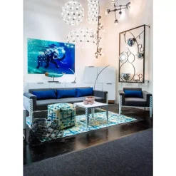 KARE Design Bilder-Bild Glas Swimming Elephant 180X120Cm