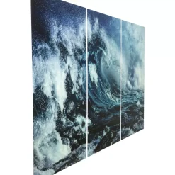 KARE Design Bilder-Bild Glas Triptychon Wave 240X160Cm (3/Set)