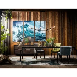 KARE Design Bilder-Bild Glas Triptychon Wave 240X160Cm (3/Set)