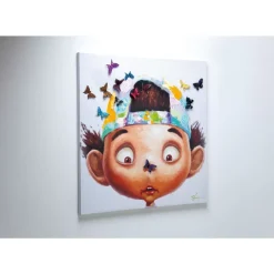 KARE Design Bilder-Bild Touched Boy With Butterflies 100X100Cm