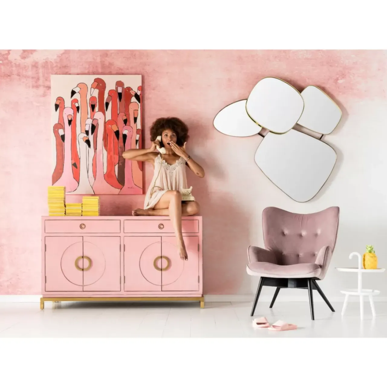 KARE Design Bilder-Bild Touched Flamingo Meeting 120X90Cm