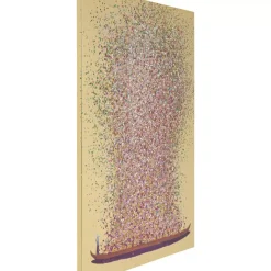 KARE Design Bilder-Bild Touched Flower Boat Gold Pink 100X80Cm