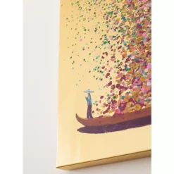 KARE Design Bilder-Bild Touched Flower Boat Gold Pink 100X80Cm