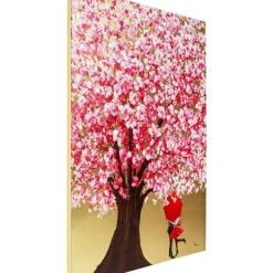 KARE Design Bilder-Bild Touched Flower Couple Gold Pink 160X120Cm