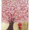 KARE Design Bilder-Bild Touched Flower Couple Gold Pink 100X80