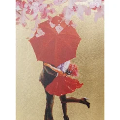 KARE Design Bilder-Bild Touched Flower Couple Gold Pink 100X80