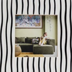 KARE Design Deko & Geschenkartikel-Bilderrahmen Black Stripes 17X17Cm