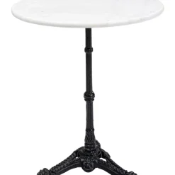 KARE Design Outdoormöbel-Bistrotisch Kaffeehaus Rund Weiss O60