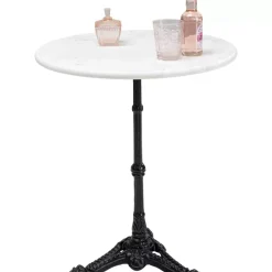 KARE Design Outdoormöbel-Bistrotisch Kaffeehaus Rund Weiss O60