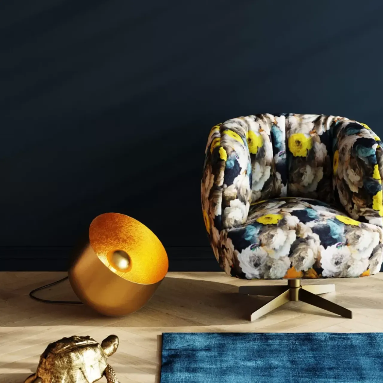 KARE Design Steh & Bodenleuchten-Bodenleuchte Apollon Smooth Gold O35Cm