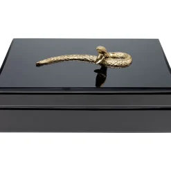KARE Design Aufbewahrung & Ordnung-Box Snake Bite Schwarz 28X7Cm