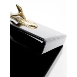 KARE Design Aufbewahrung & Ordnung-Box Snake Bite Schwarz 28X7Cm