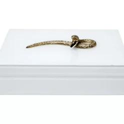 KARE Design Aufbewahrung & Ordnung-Box Snake Bite Weis 28X7Cm