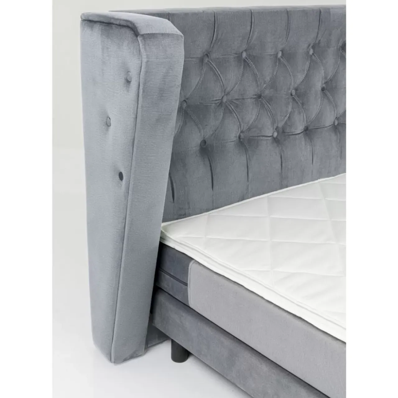 KARE Design Betten-Boxspringbett Benito Moon Grau 160X200Cm