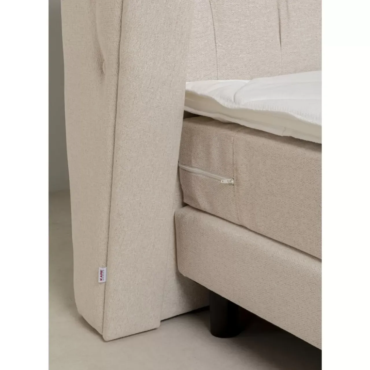 KARE Design Betten-Boxspringbett Benito Moon Creme 180X200Cm