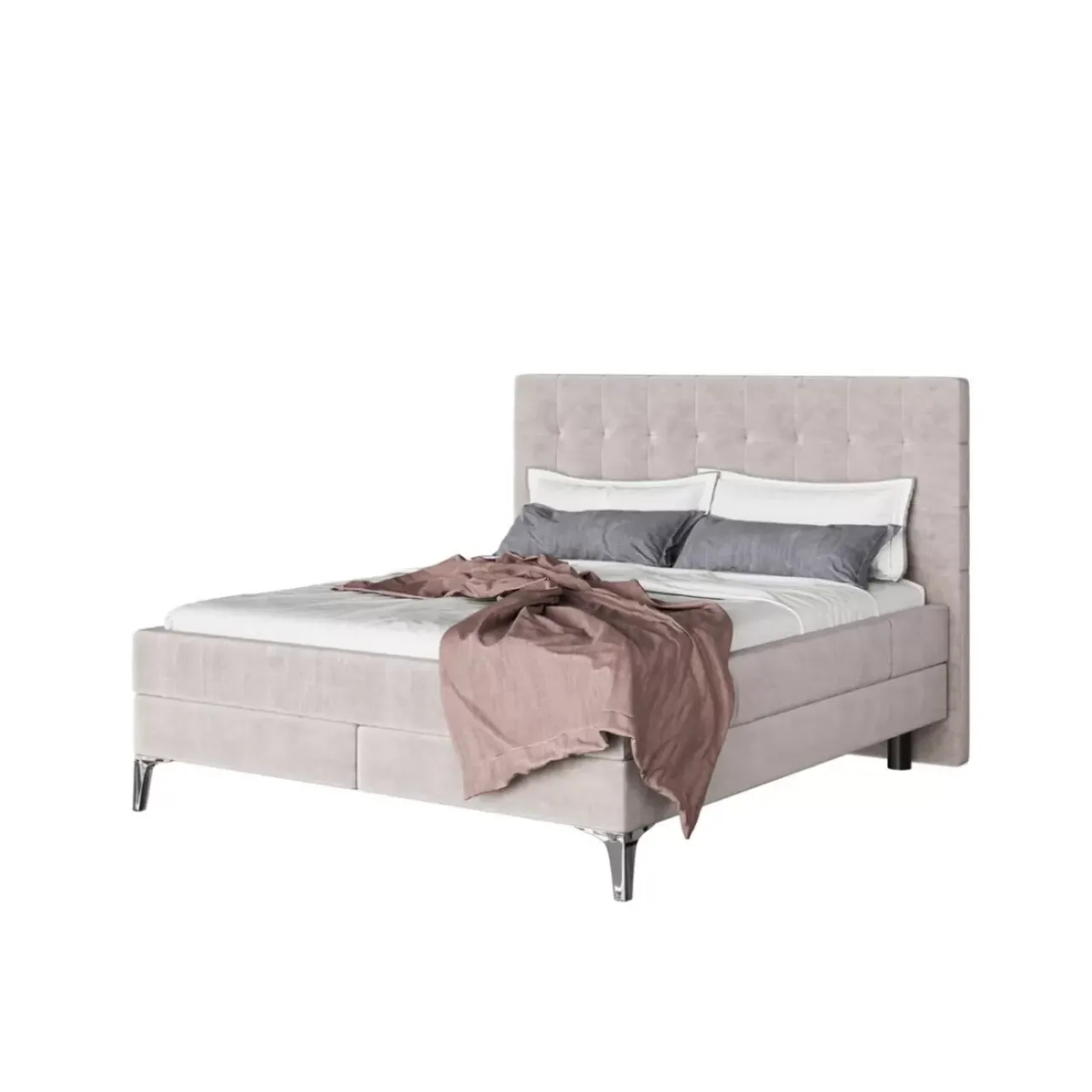 KARE Design Betten-Boxspringbett Benito Star Creme 160X200Cm