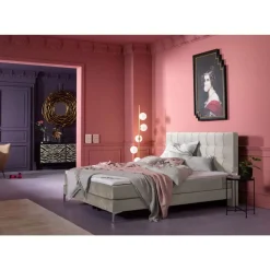 KARE Design Betten-Boxspringbett Benito Star Creme 180X200Cm