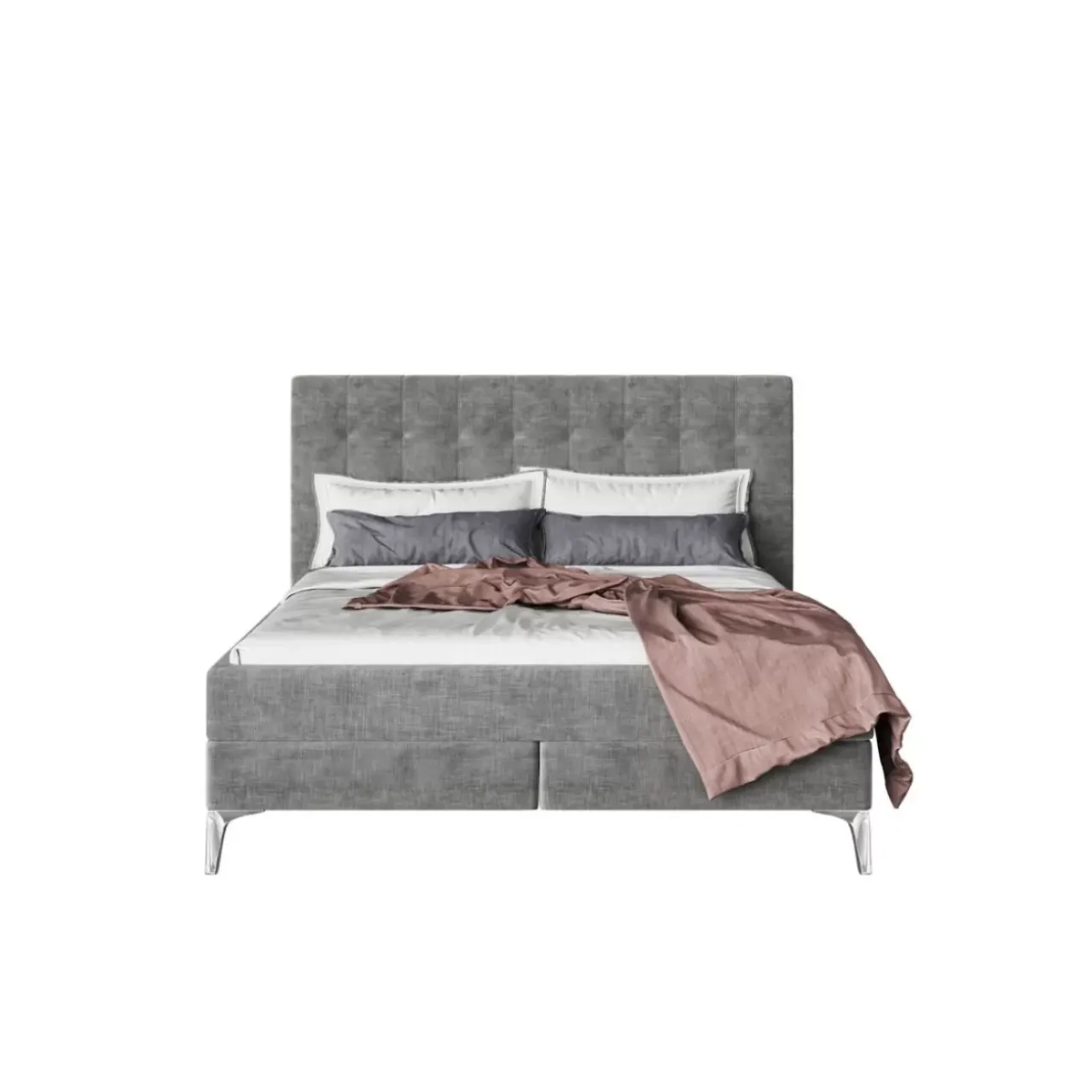 KARE Design Betten-Boxspringbett Benito Star Grau 180X200Cm