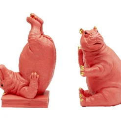 KARE Design Deko & Geschenkartikel-Buchstutze Hippo Pink (2/Set)