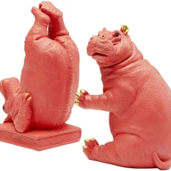 KARE Design Deko & Geschenkartikel-Buchstutze Hippo Pink (2/Set)