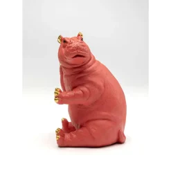 KARE Design Deko & Geschenkartikel-Buchstutze Hippo Pink (2/Set)