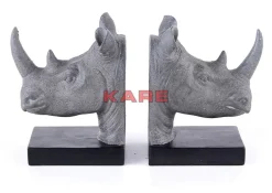 KARE Design Deko & Geschenkartikel-Buchstutze Rhino (2/Set)
