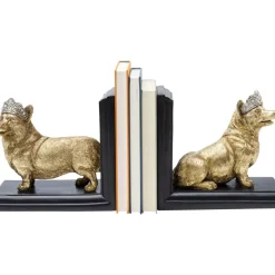 KARE Design Deko & Geschenkartikel-Buchstutze Royal Standing Corgi (2/Set)