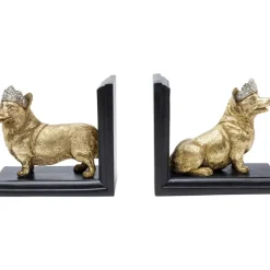 KARE Design Deko & Geschenkartikel-Buchstutze Royal Standing Corgi (2/Set)