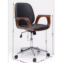 KARE Design Stühle-Burodrehstuhl Patron Walnut