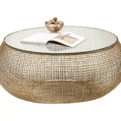 KARE Design Tische-Couchtisch Cesta Gold