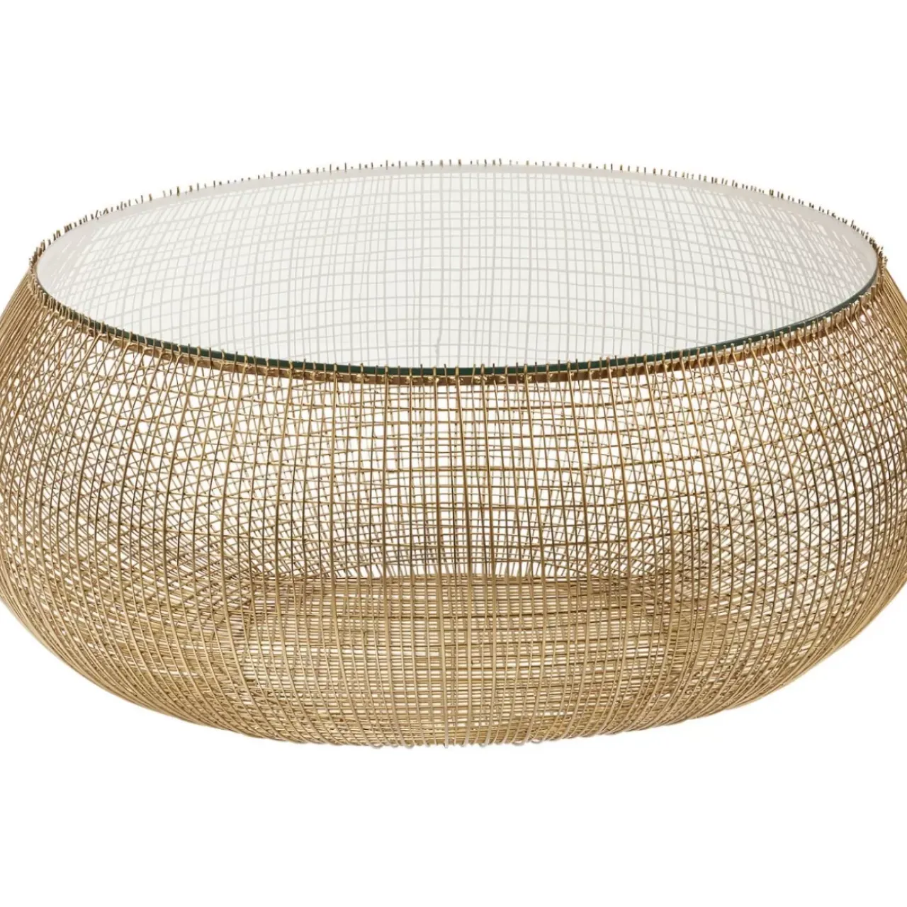 KARE Design Tische-Couchtisch Cesta Gold