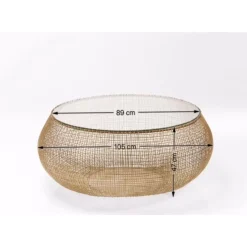 KARE Design Tische-Couchtisch Cesta Gold