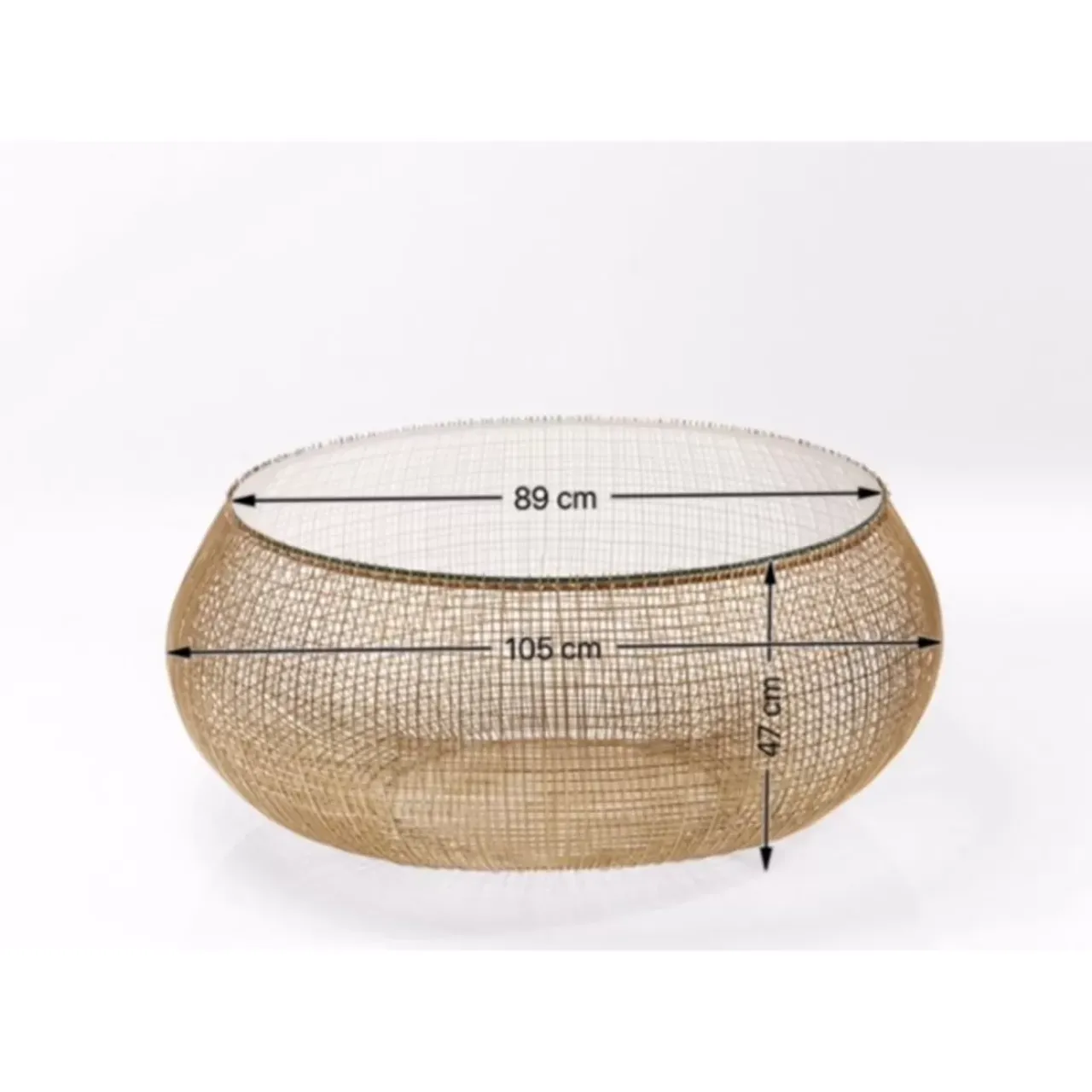 KARE Design Tische-Couchtisch Cesta Gold