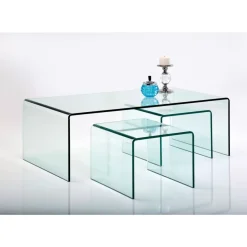 KARE Design Tische-Couchtisch Clear Club (3/Set)