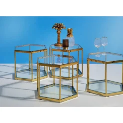 KARE Design Tische-Couchtisch Comb Gold 45