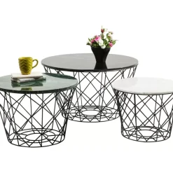 KARE Design Tische-Couchtisch East Coast Rund (3/Set)