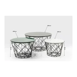 KARE Design Tische-Couchtisch East Coast Rund (3/Set)