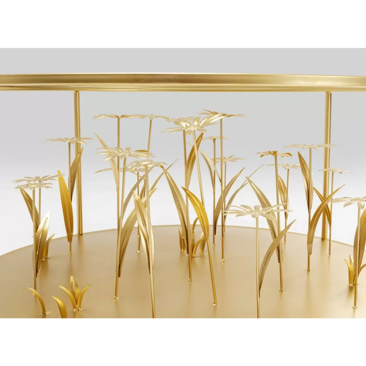 KARE Design Tische-Couchtisch Flower Meadow Gold O80