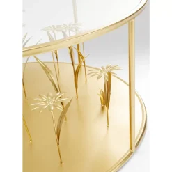 KARE Design Tische-Couchtisch Flower Meadow Gold O80